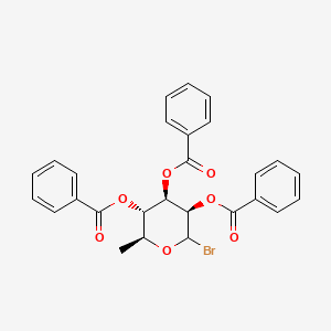 molecular formula C27H23BrO7 B12054410 tri-O-benzoyl-l-rhamnopyranosyl bromide CAS No. 73068-86-7