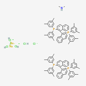 molecular formula C106H107Cl5NP4Ru2+ B12054527 [NH2Me2][(RuCl((R)-xylbinap))2(mu-Cl)3] 