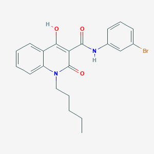 molecular formula C21H21BrN2O3 B12054587 N-(3-bromophenyl)-4-hydroxy-2-oxo-1-pentyl-1,2-dihydro-3-quinolinecarboxamide 