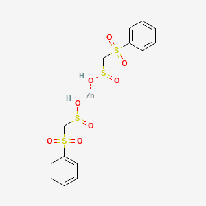 molecular formula C14H16O8S4Zn B12054602 Bis((((phenylsulfonyl)methyl)sulfinyl)oxy)zinc 