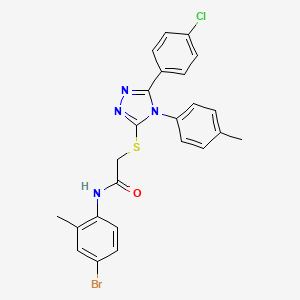 molecular formula C24H20BrClN4OS B12054641 N-(4-bromo-2-methylphenyl)-2-{[5-(4-chlorophenyl)-4-(4-methylphenyl)-4H-1,2,4-triazol-3-yl]sulfanyl}acetamide CAS No. 476485-93-5