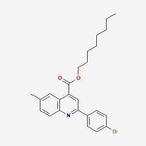 molecular formula C25H28BrNO2 B12054702 Octyl 2-(4-bromophenyl)-6-methylquinoline-4-carboxylate 