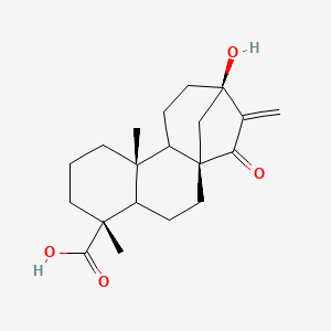 molecular formula C20H28O4 B1205478 13-Hydroxy-15-oxokaur-16-en-18-oic acid 