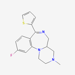 molecular formula C17H18FN3S B1205482 Timelotem CAS No. 96306-34-2