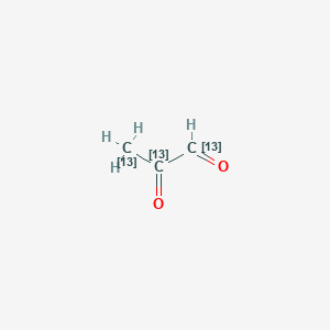 molecular formula C3H4O2 B12054849 2-oxo(1,2,3-13C3)propanal 