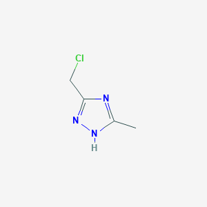 molecular formula C4H6ClN3 B12054857 3-(chloromethyl)-5-methyl-4H-1,2,4-triazole 