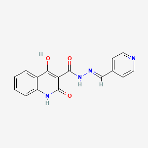 molecular formula C16H12N4O3 B12054869 4-Hydroxy-2-oxo-N'-(4-pyridinylmethylene)-1,2-dihydro-3-quinolinecarbohydrazide 