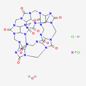 molecular formula C30H33Cl2KN20O11 B12054959 Cucurbit[5]uril hydrate, contains acid of crystalization 