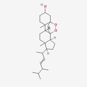 5-(5,6-Dimethylhept-3-en-2-yl)-6,10-dimethyl-16,17-dioxapentacyclo[13.2.2.01,9.02,6.010,15]nonadec-18-en-13-ol