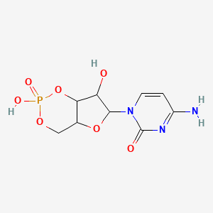 molecular formula C9H12N3O7P B12055009 4-amino-1-(2,7-dihydroxy-2-oxo-4a,6,7,7a-tetrahydro-4H-furo[3,2-d][1,3,2]dioxaphosphinin-6-yl)pyrimidin-2-one CAS No. 24656-30-2