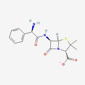 molecular formula C16H18N3O4S- B1205501 Ampicillin(1-) 