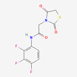 2-(2,4-dioxo-3-thiazolidinyl)-N-(2,3,4-trifluorophenyl)acetamide