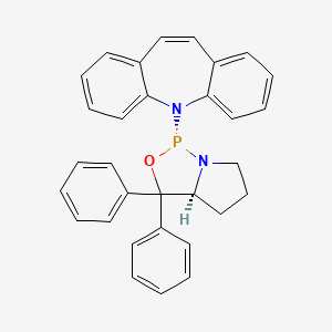 molecular formula C31H27N2OP B12055071 (1S,3AS)-1-(5H-dibenzo[b,f]azepin-5-yl)-3,3-diphenyltetrahydro-1H,3H-pyrrolo[1,2-c][1,3,2]oxazaphosphole 