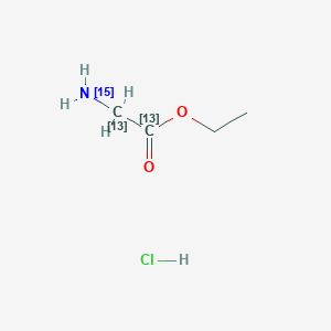 molecular formula C4H10ClNO2 B12055147 Ethyl glycinate-13C2-15N hydrochloride 