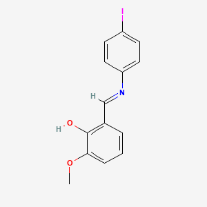 molecular formula C14H12INO2 B12055162 (e)-2-(((4-Iodophenyl)imino)methyl)-6-methoxyphenol CAS No. 3382-68-1