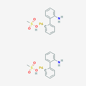molecular formula C26H28N2O6Pd2S2-2 B12055169 methanesulfonic acid;palladium;2-phenylaniline 