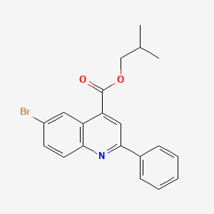 molecular formula C20H18BrNO2 B12055181 2-Methylpropyl 6-bromo-2-phenylquinoline-4-carboxylate 