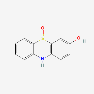 molecular formula C12H9NO2S B12055198 10H-phenothiazin-3-ol 5-oxide CAS No. 38015-17-7