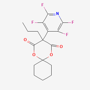molecular formula C17H17F4NO4 B12055222 3-(Perfluoropyridin-4-yl)-3-propyl-1,5-dioxaspiro[5.5]undecane-2,4-dione 