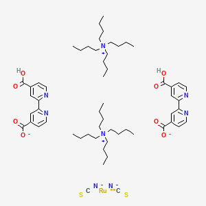 molecular formula C58H86N8O8RuS2 B12055236 Di-tetrabutylammonium cis-bis(isothioCyanato)bis(2,2'-bipyridyl-4,4'-dicarboxylato)ruthenium(II) 