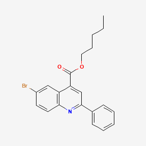 molecular formula C21H20BrNO2 B12055249 Pentyl 6-bromo-2-phenylquinoline-4-carboxylate 