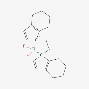 molecular formula C20H24F2Ti-2 B12055253 (R,R)-Ethylenebis(4,5,6,7-tetrahydroinden-1-yl)difluorotitanium(IV) CAS No. 83462-46-8