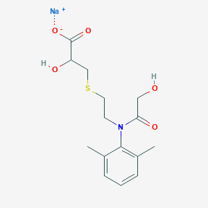 molecular formula C15H20NNaO5S B12055318 Sodium 3-({2-[(2,6-dimethylphenyl)(hydroxyacetyl)amino]ethyl}sulfanyl)-2-hydroxypropanoate CAS No. 1228182-52-2
