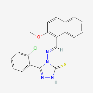 molecular formula C20H15ClN4OS B12055368 3-(2-Chlorophenyl)-4-(((2-methoxynaphthalen-1-yl)methylene)amino)-1H-1,2,4-triazole-5(4H)-thione CAS No. 478254-58-9