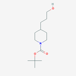 molecular formula C13H25NO3 B120554 叔丁基 4-(3-羟基丙基)哌啶-1-羧酸酯 CAS No. 156185-63-6
