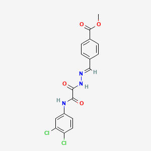 molecular formula C17H13Cl2N3O4 B12055413 Methyl 4-(2-((3,4-dichloroanilino)(oxo)acetyl)carbohydrazonoyl)benzoate CAS No. 357267-31-3