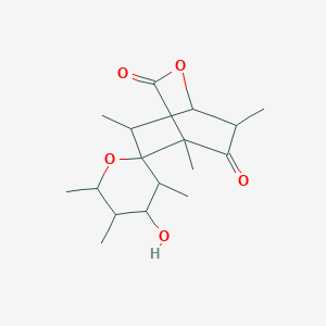 4'-Hydroxy-3',4,5',6,6',7-hexamethylspiro[2-oxabicyclo[2.2.2]octane-8,2'-oxane]-3,5-dione