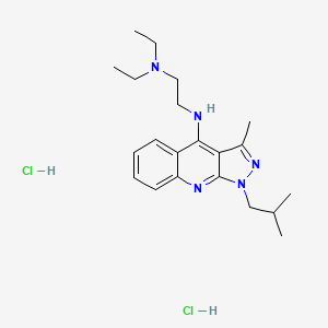 molecular formula C21H33Cl2N5 B12055453 N(1),N(1)-Diethyl-N(2)-(1-isobutyl-3-methyl-1H-pyrazolo[3,4-B]quinolin-4-YL)-1,2-ethanediamine dihydrochloride 