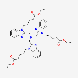 molecular formula C45H57N7O6 B12055467 Triethyl 5,5',5''-[nitrilotris(methylene-1H-benzimidazole-2,1-diyl)]tripentanoate CAS No. 956299-56-2