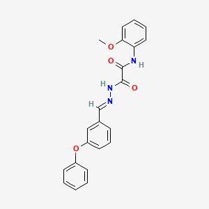 molecular formula C22H19N3O4 B12055627 N-(2-Methoxyphenyl)-2-oxo-2-(2-(3-phenoxybenzylidene)hydrazino)acetamide CAS No. 477733-90-7