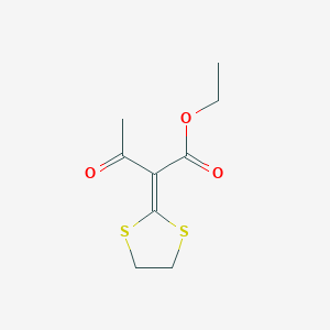 molecular formula C9H12O3S2 B12055664 Ethyl 2-(1,3-dithiolan-2-ylidene)-3-oxobutanoate CAS No. 2080-44-6