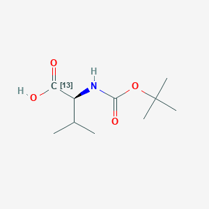 molecular formula C10H19NO4 B12055665 (2S)-3-methyl-2-[(2-methylpropan-2-yl)oxycarbonylamino](113C)butanoic acid 