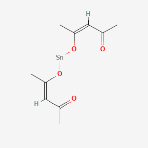 molecular formula C10H14O4Sn B12055674 Tin, bis(2,4-pentanedionato-kappaO,kappaO')-, (T-4)- 