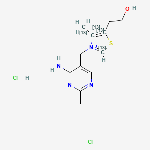 molecular formula C12H18Cl2N4OS B12055709 Thiamine-(4-methyl-13C-thiazol-5-yl-13C3) hydrochloride 