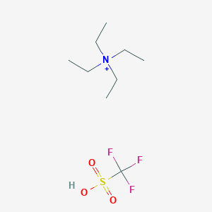 molecular formula C9H21F3NO3S+ B12055746 tetraethylazanium;trifluoromethanesulfonic acid 