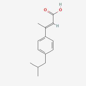 molecular formula C14H18O2 B12055780 3-(4-Isobutylphenyl)-2-butenoic acid 