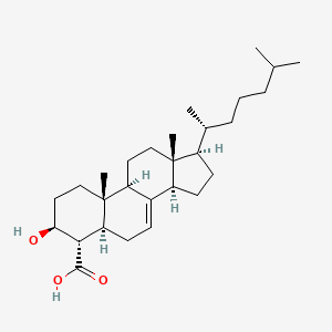 molecular formula C28H46O3 B1205579 3beta-Hydroxy-5alpha-cholest-7-ene-4alpha-carboxylate 