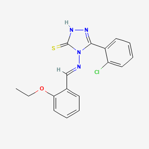 molecular formula C17H15ClN4OS B12055809 5-(2-Chlorophenyl)-4-((2-ethoxybenzylidene)amino)-4H-1,2,4-triazole-3-thiol CAS No. 478253-80-4