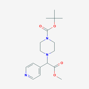 molecular formula C17H25N3O4 B12055812 Methyl 2-(4-Boc-piperazino)-2-(4-pyridyl)acetate 