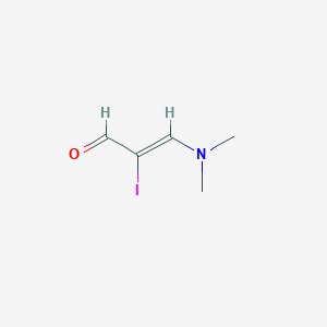 molecular formula C5H8INO B12055843 3-(Dimethylamino)-2-iodoacrylaldehyde 