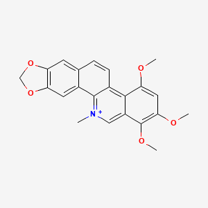 molecular formula C22H20NO5+ B1205590 Chelilutine 