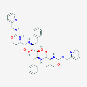 N-{1-Benzyl-(2S,3S)-2,3-dihydroxy-4-[3-methyl-2-(3-methyl-3-pyridin-2-ylmethyl-ureido)-butyrylamino]-5-phenyl-pentyl}-3-methyl-2-(3-methyl-3-pyridin-2-ylmethyl-ureido)-butyramide