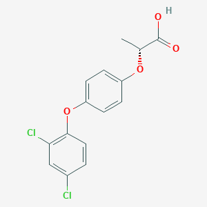 molecular formula C15H12Cl2O4 B1205593 (2R)-2-[4-(2,4-dichlorophenoxy)phenoxy]propanoic acid CAS No. 71283-28-8