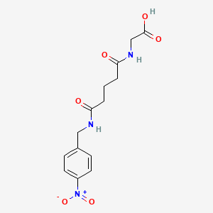 molecular formula C14H17N3O6 B1205594 Para-nitrobenzyl glutaryl glycinic acid 