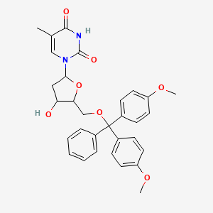 molecular formula C31H32N2O7 B1205597 1-(5-{[bis(4-methoxyphenyl)(phenyl)methoxy]methyl}-4-hydroxyoxolan-2-yl)-5-methyl-3H-pyrimidine-2,4-dione 