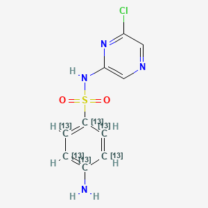 molecular formula C10H9ClN4O2S B12055977 Sulfachloropyrazine-(phenyl-13C6) 